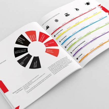 Brand book with all brand specifications for future use
